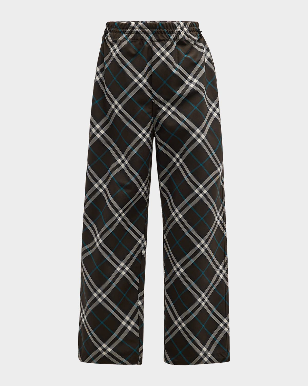 Men & apos;s IP Check Elastic-Waist Pants