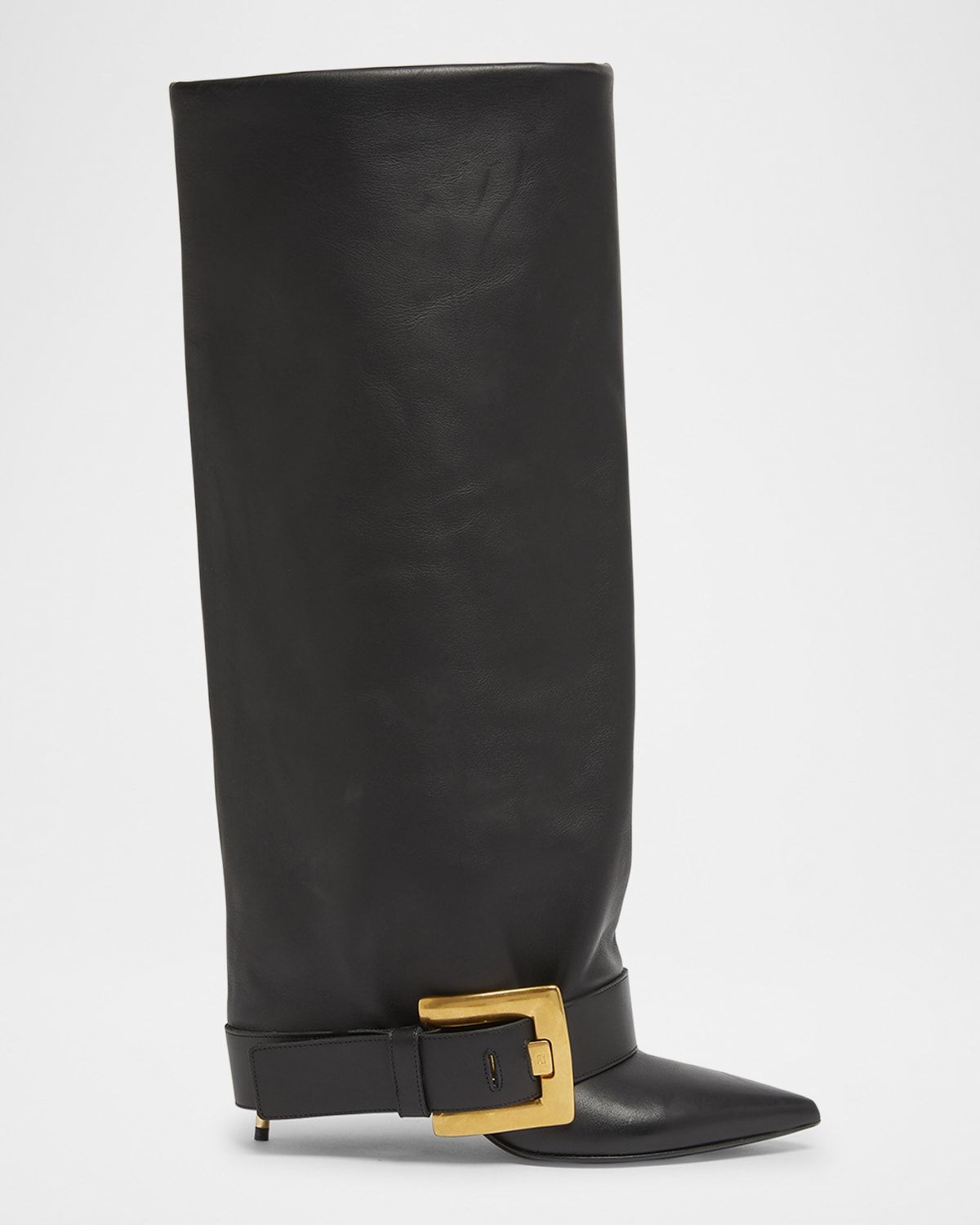 Anthem Leather Buckle Knee-High Boots