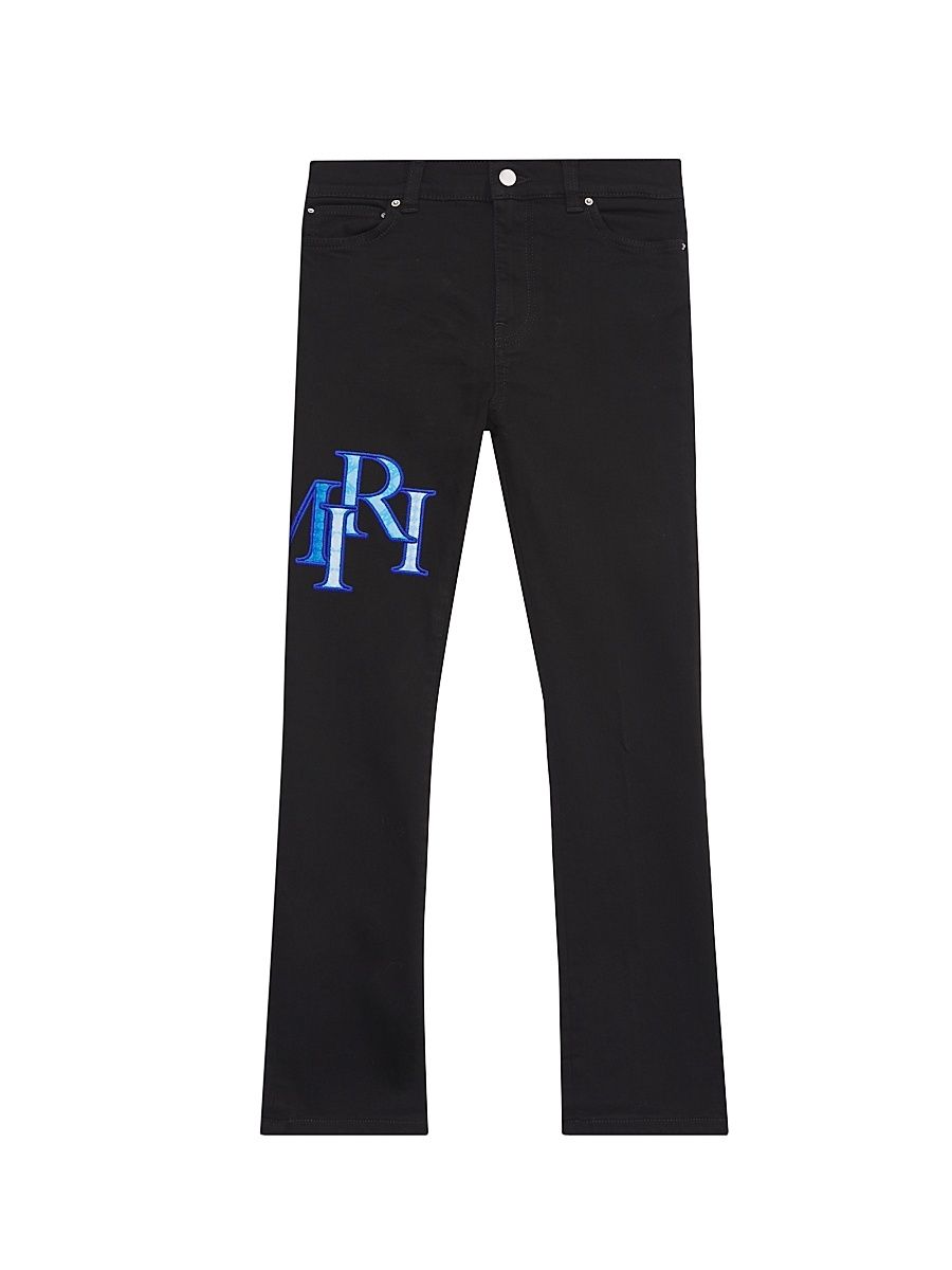 Little Boy's & Boy's Staggered Logo Jeans - Black - Size 10