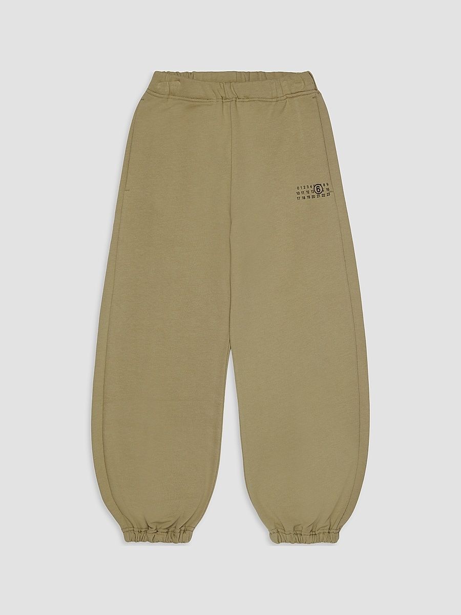 Little Kid's & Kid's Number Joggers - Olive Grey - Size 16