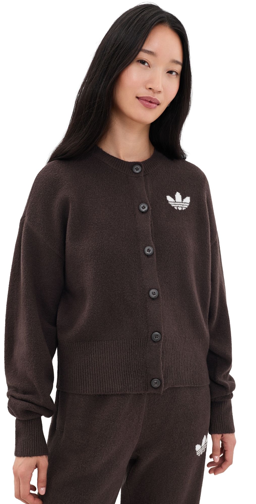 adidas Essential Knit Cardigan Aurora Coffee S