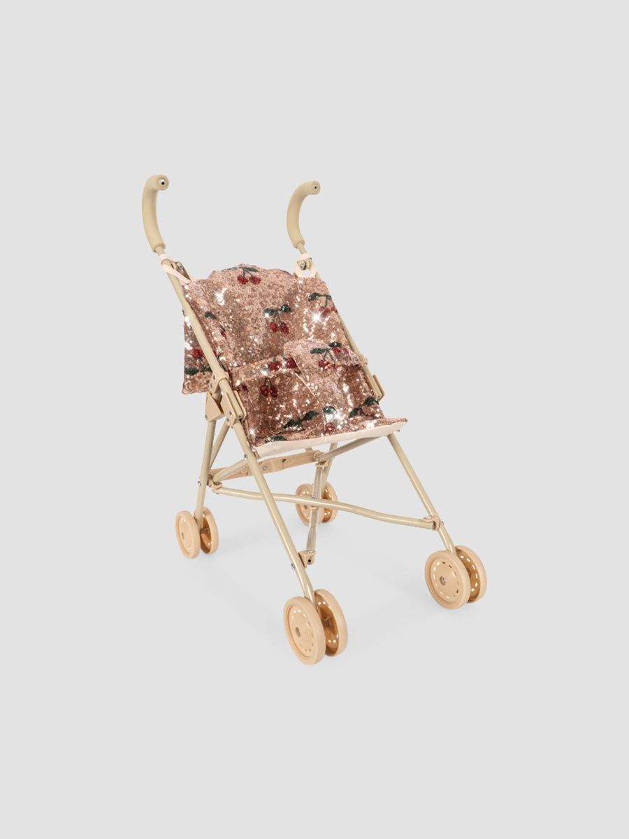 Konges Slojd Girl's Girl's Sparkly Doll Stroller - Cherry Sequin