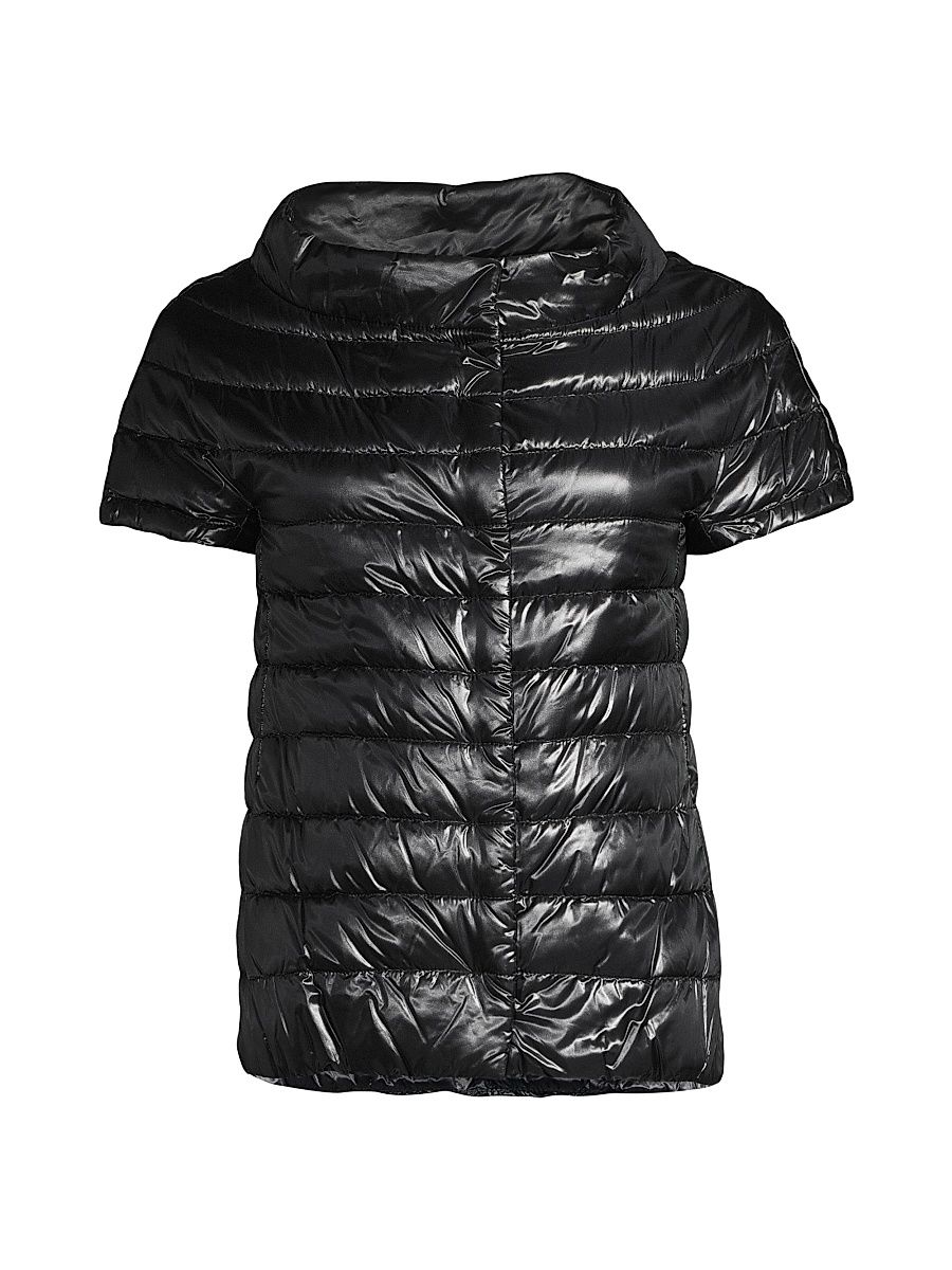 Women's Iconico Short-Sleeve Down Jacket - Black - Size 6