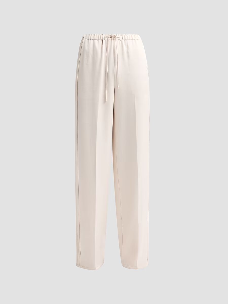 Women's Mid-Waist Shine Crepe Pants - Blush Cloud - Size XXS