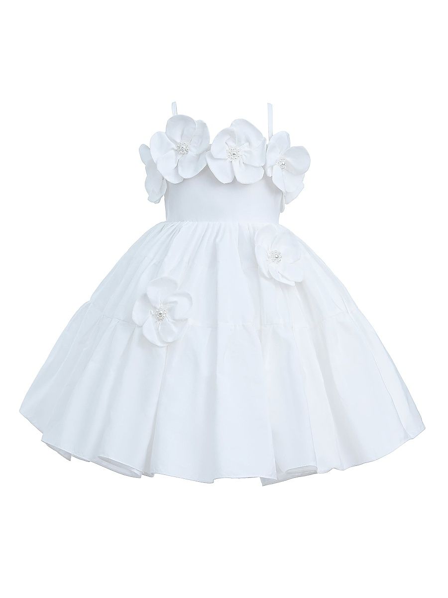 Little Girl's & Girl's Buttercup Ravenna Dress - White - Size 11