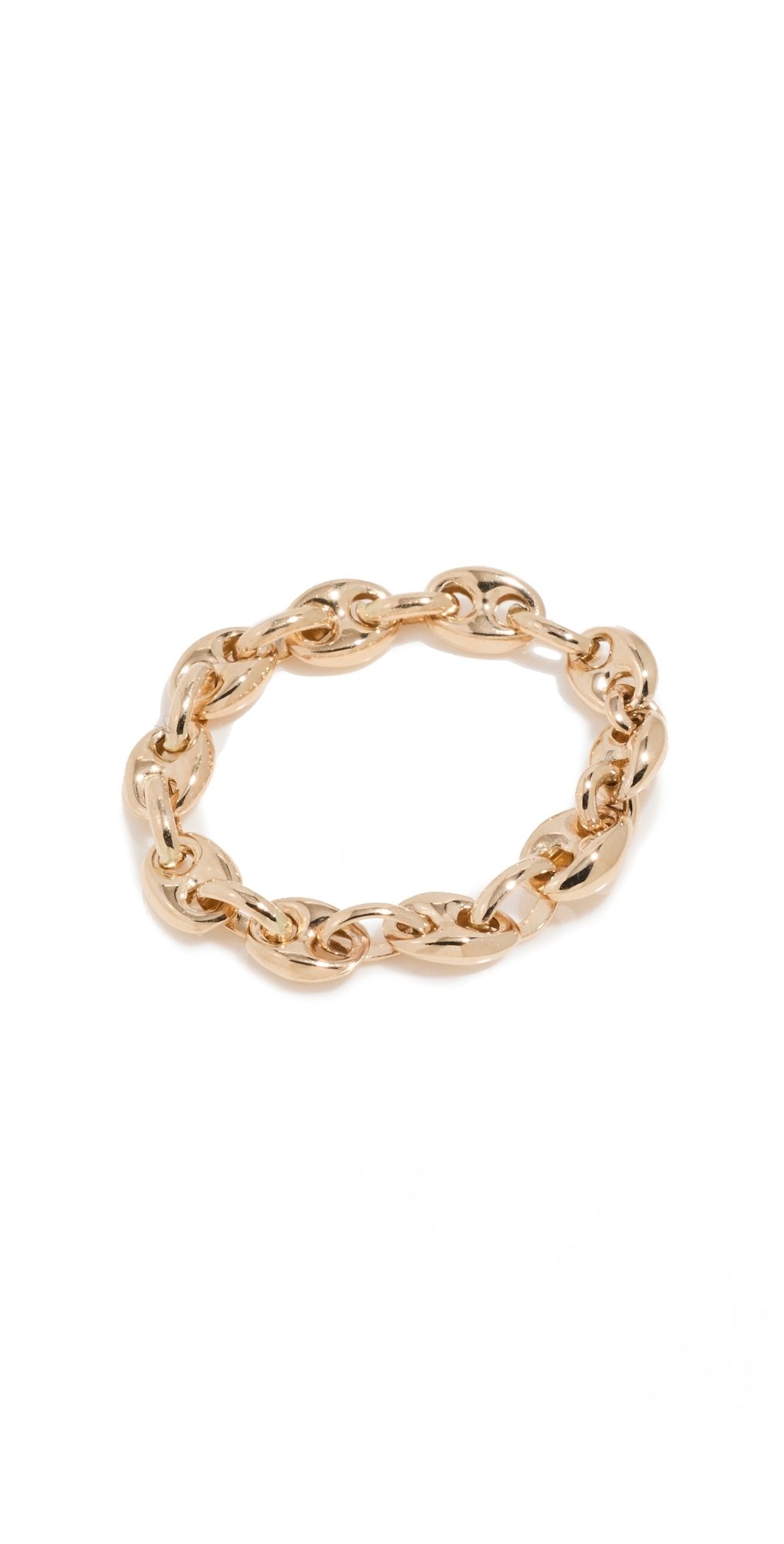 Zoe Chicco 14k Gold Small Mariner Chain Ring Gold 8