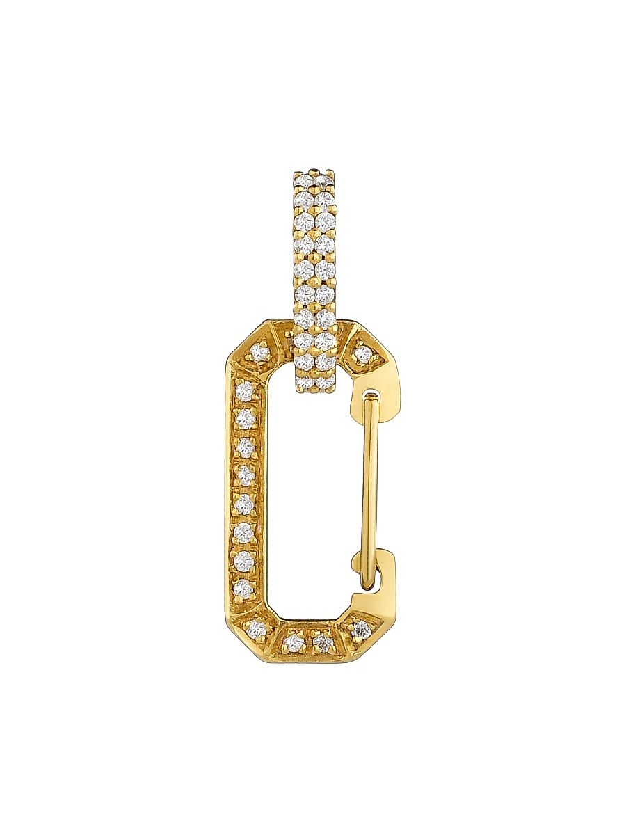 Women's Chiara 18K Gold & Diamond Small Drop Earring - Yellow Gold