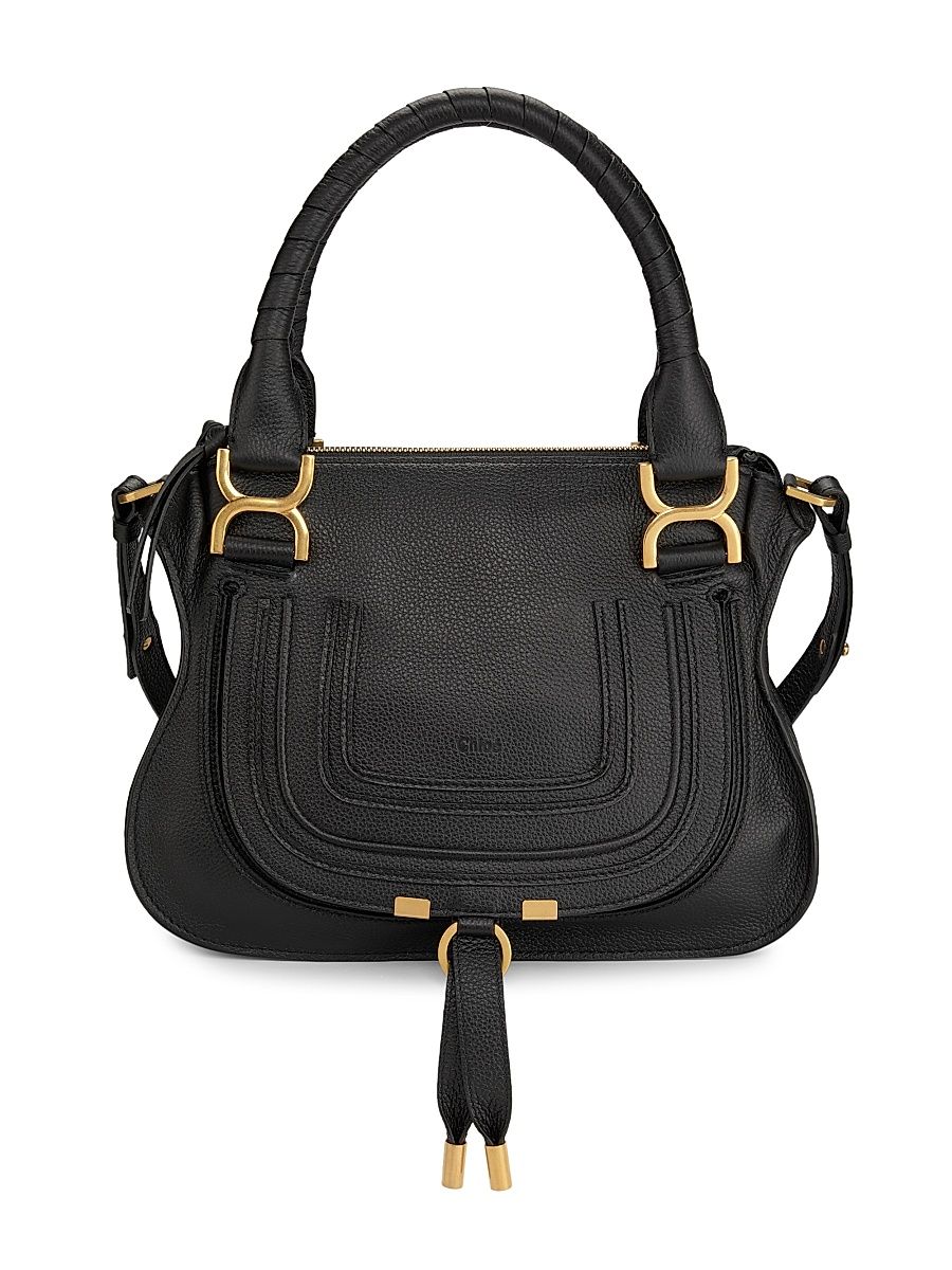 Women's Small Marcie Leather Satchel - Black