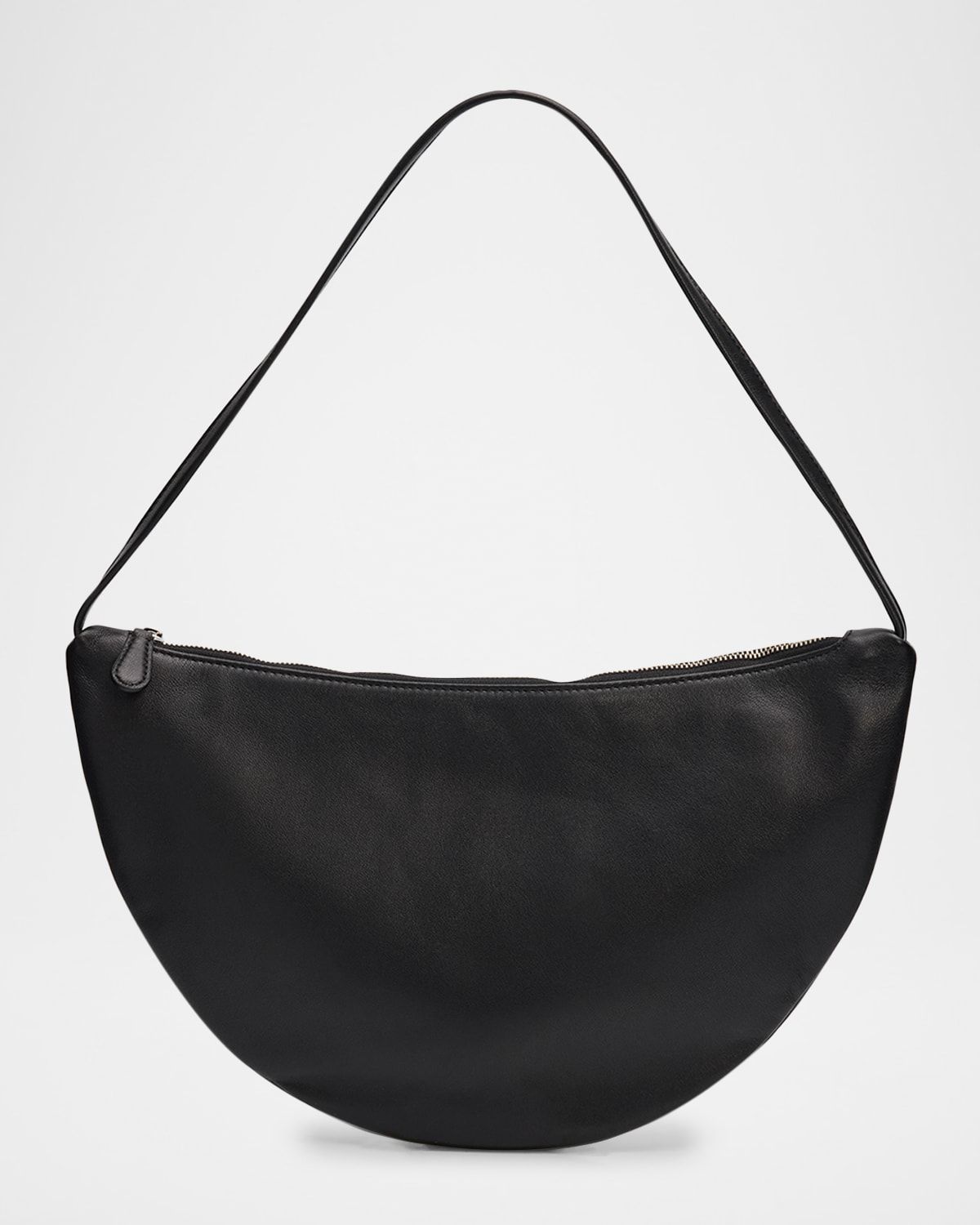 Izzy Small Crescent Shoulder Bag in Leather