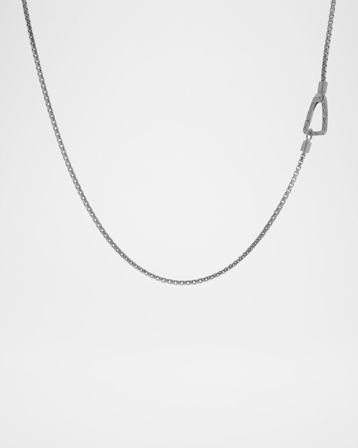 Men & apos;s Ulysses Ultrafine Tubular Oxidized Silver Necklace, 22"L