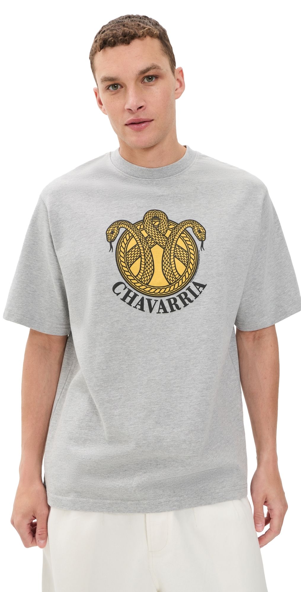 Willy Chavarria Chavarria Snake Crest Standard Tee Heather Grey XL