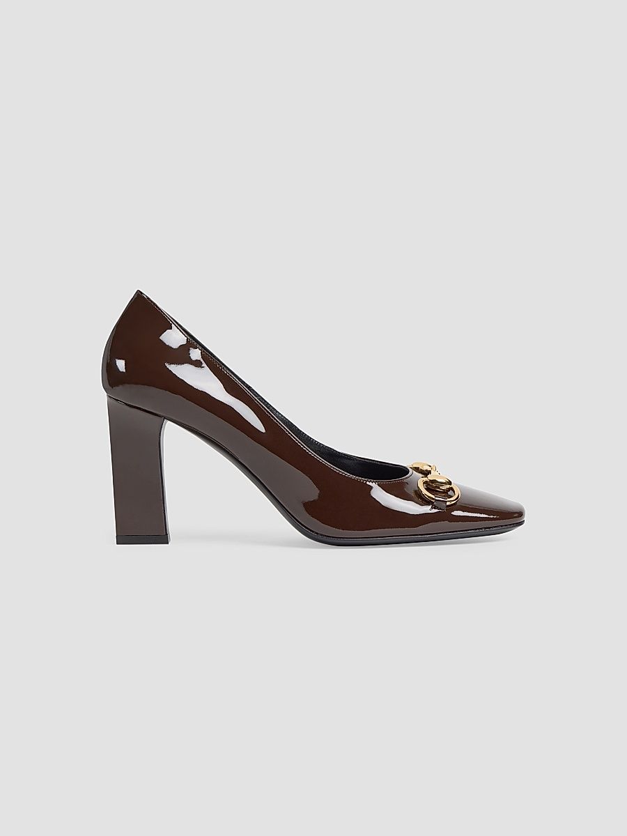 Women's Signora 85MM Patent Leather Pumps - Spiced Brown - Size 11