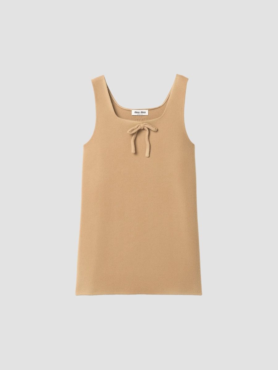 Miu Miu Women's Waxed Double Wool Dress - Brown - Size 6