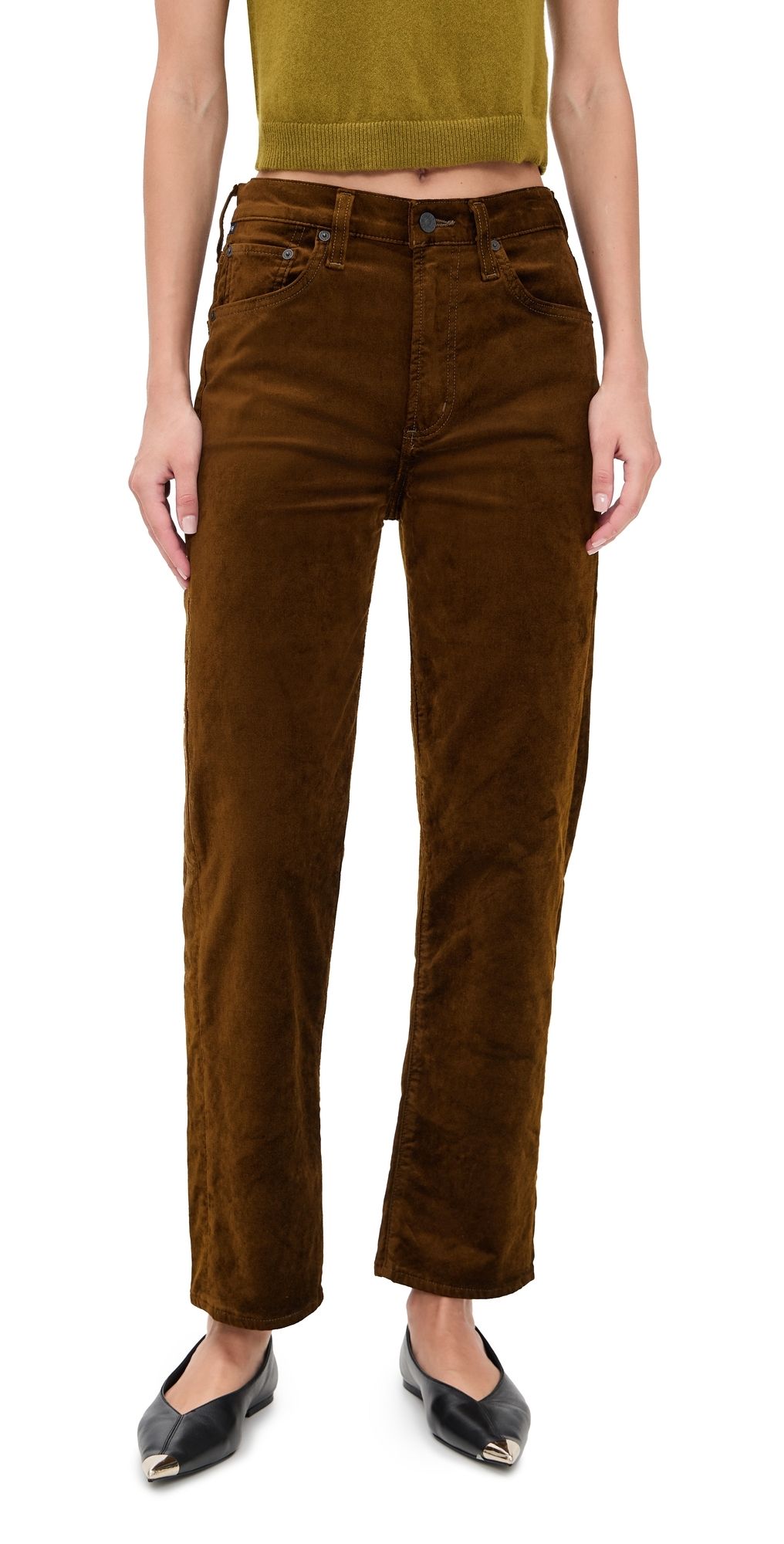 Citizens of Humanity Delfina Straight Jeans Golden 26