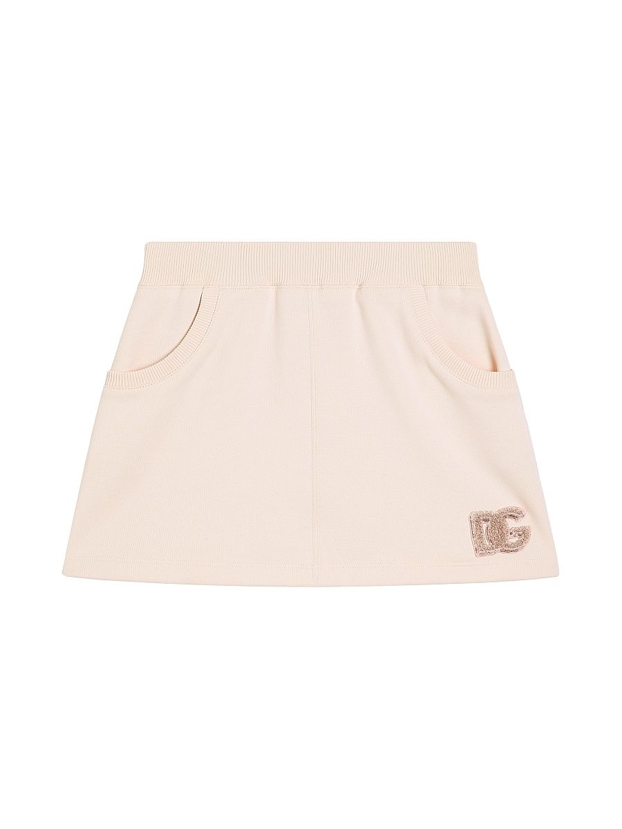 Little Girl's & Girl's Logo Sequined Fleece Skirt - Rosa Pallido - Size 12