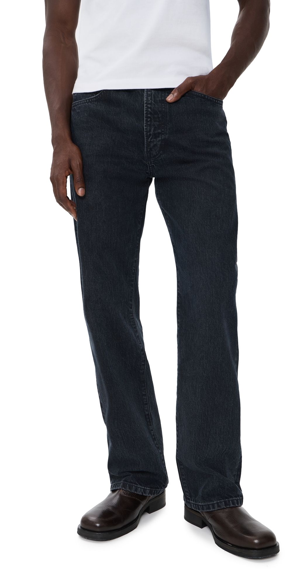 Jeanerica Vega Loose Straight Leg Jeans Blue Black 34