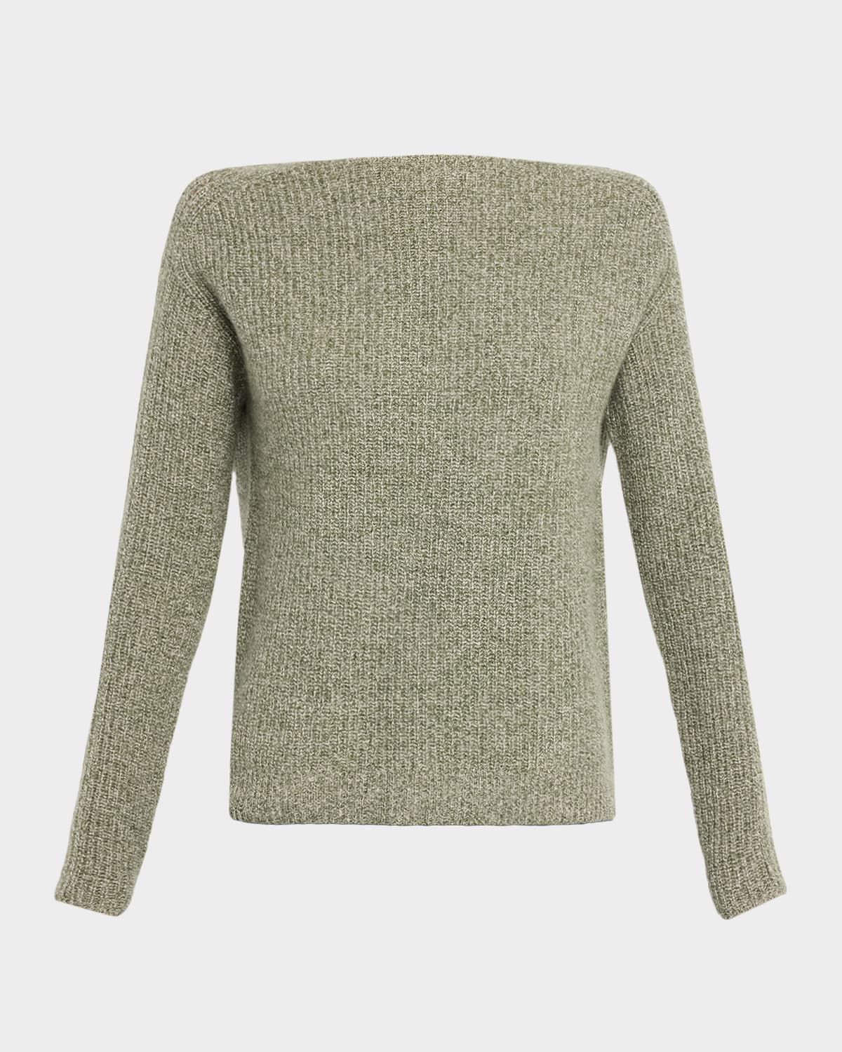 Cashmere Boat-Neck Shaker Rib Sweater