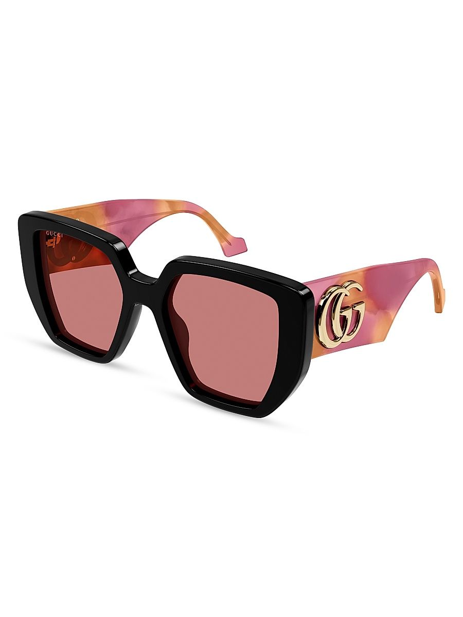 Women's Gucci Generation 54MM Butterfly Sunglasses - Pink