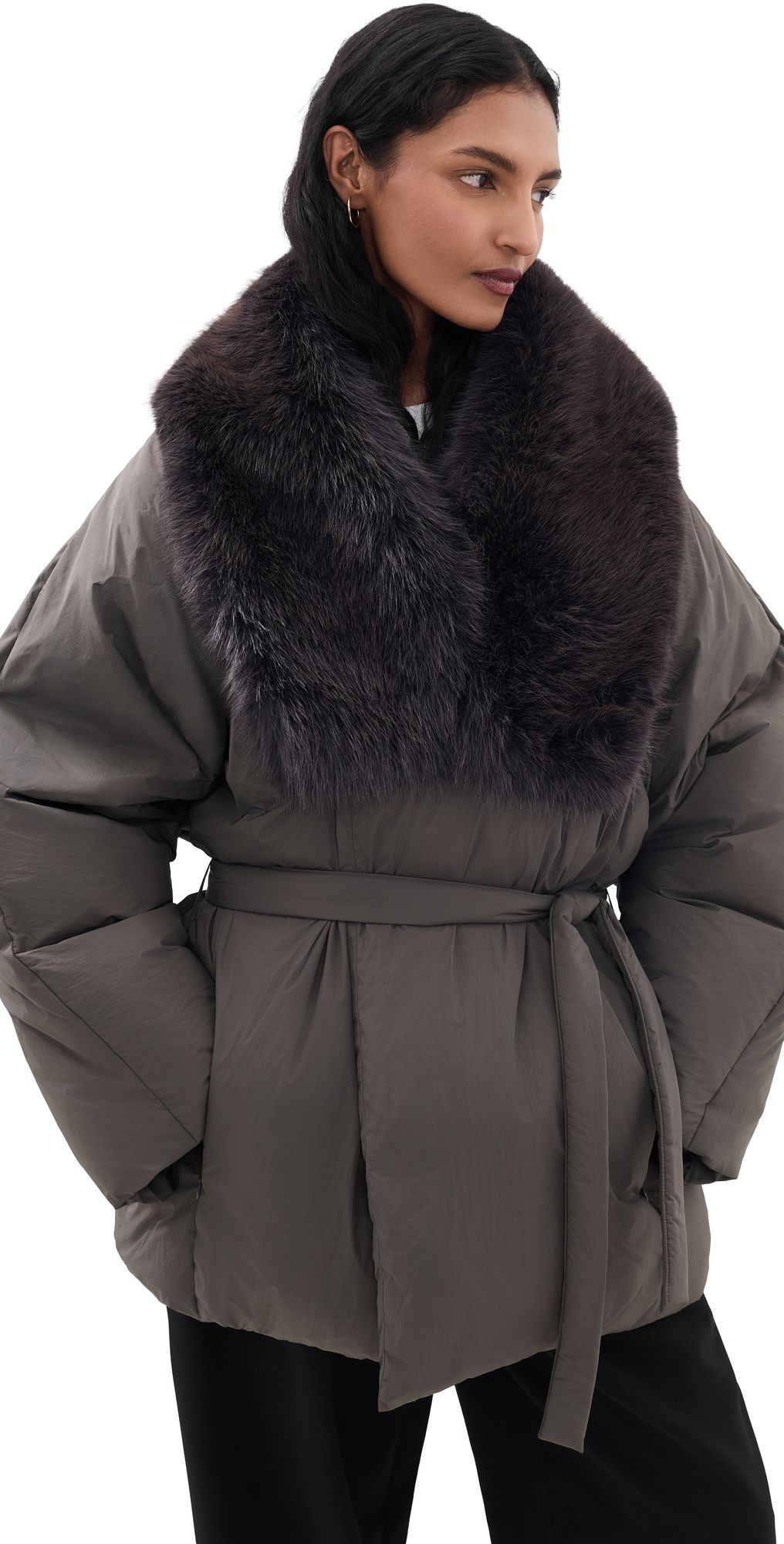 Source Unknown Egizio Puffer Down Jacket Charcoal M/L