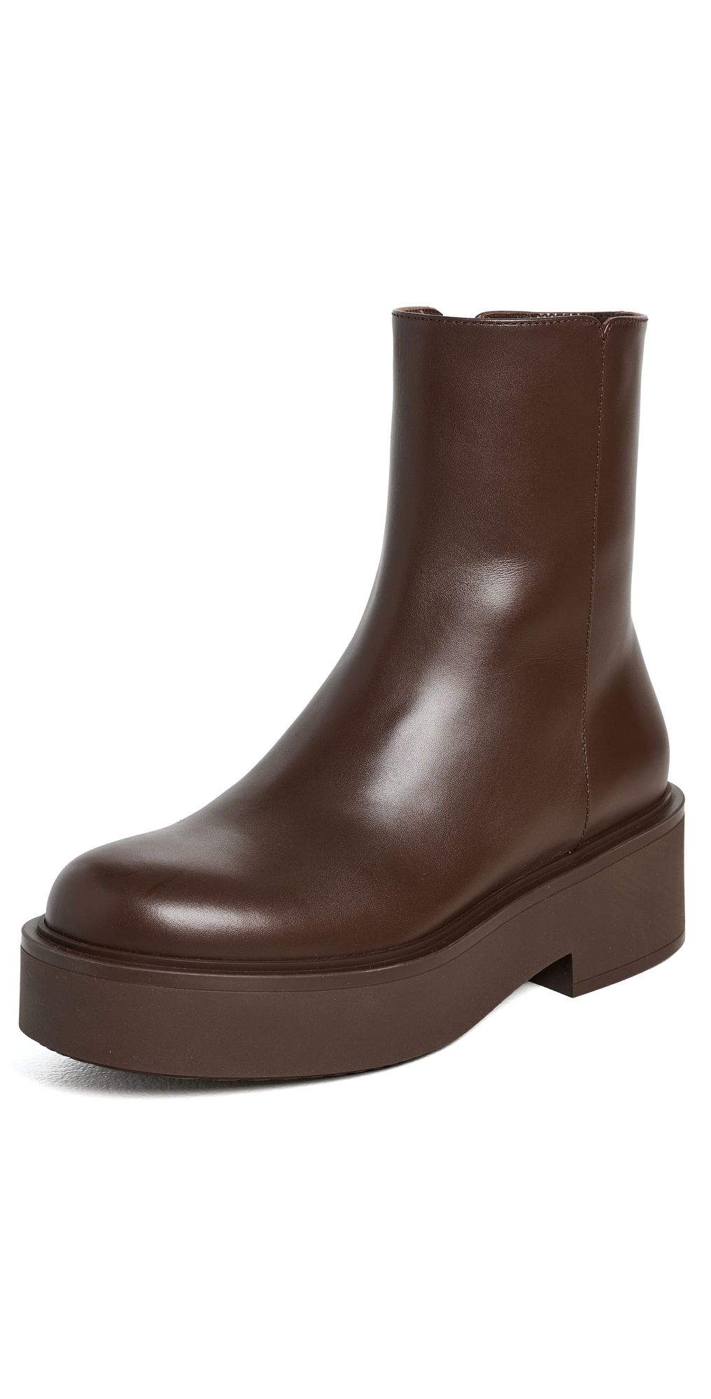Gianvito Rossi Hiro Vitello Glove Booties Brown 37.5