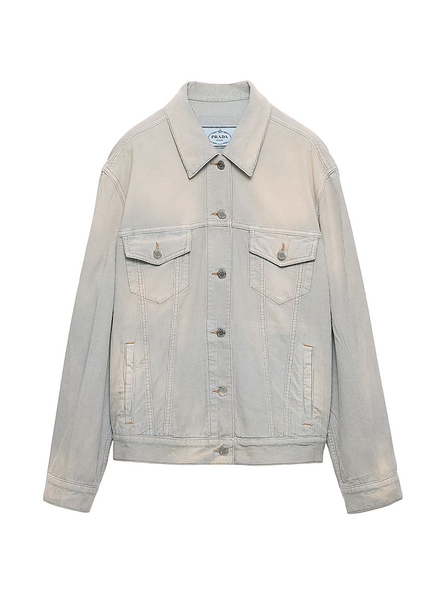 Women's Corduroy Blouson Jacket - Blue - Size Large