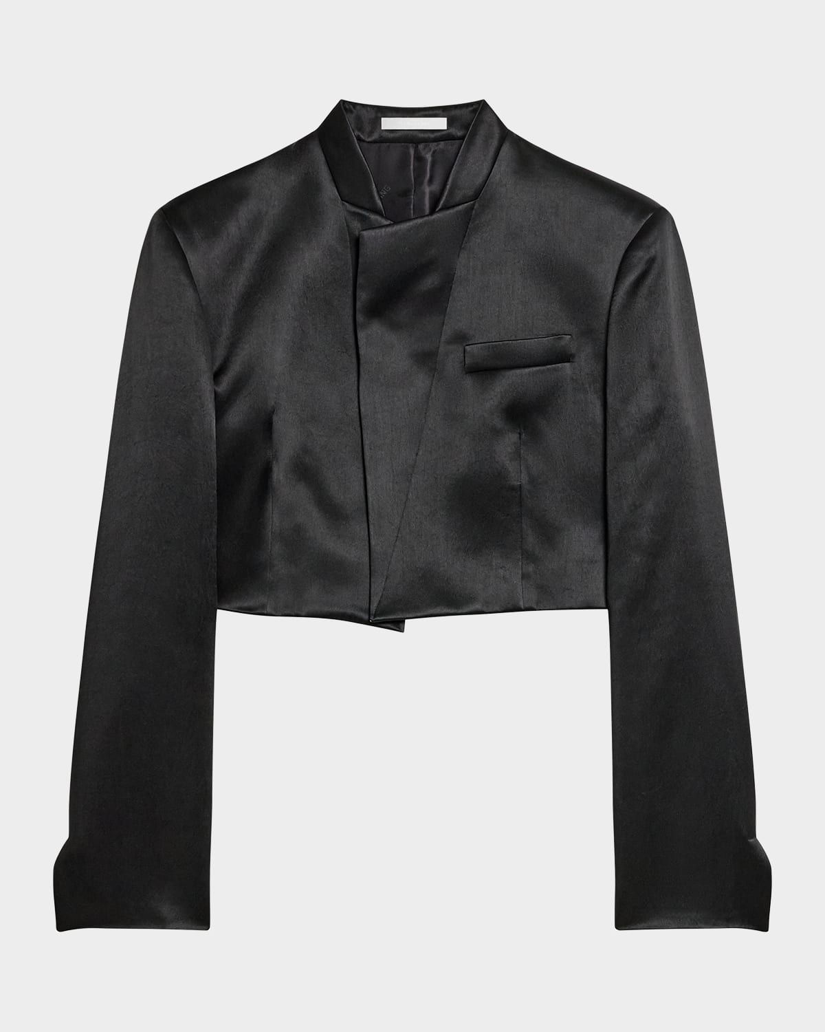 Cropped Satin Blazer