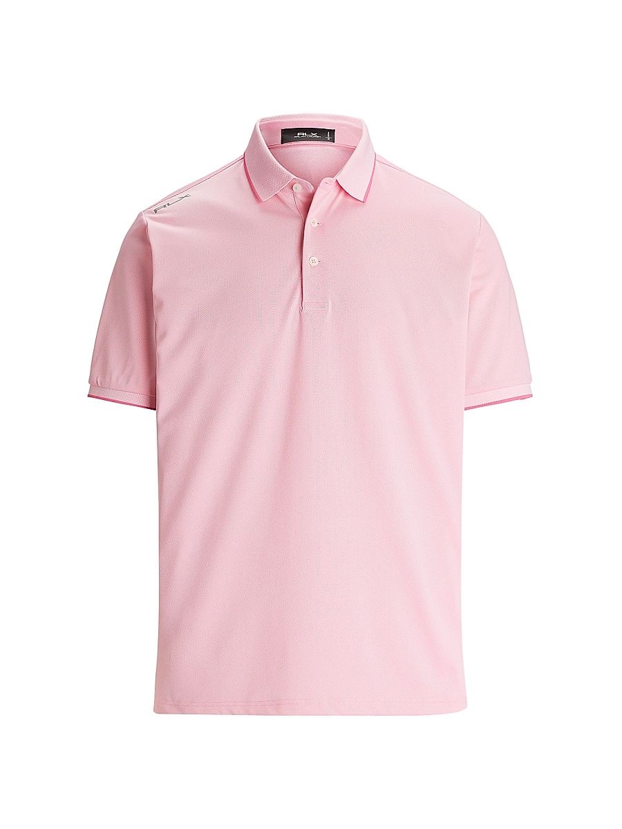 Men's Stretch Polo Shirt - Pink Flamingo Oxford - Size XXL