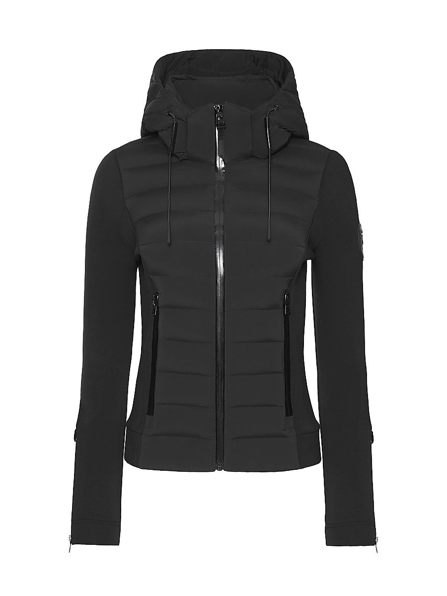 Women's Mabs Quilted Down Hooded Jacket - Black - Size Large