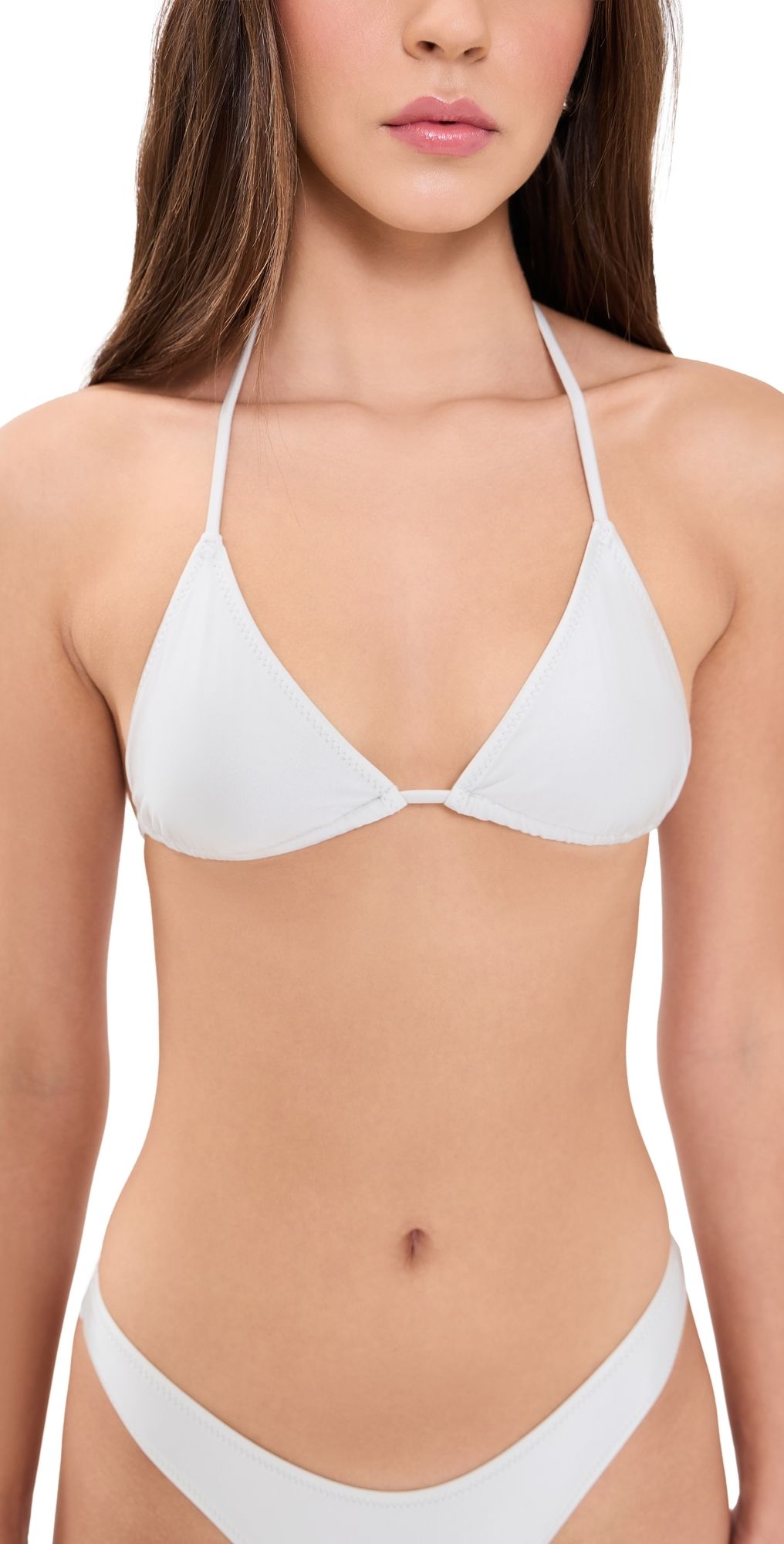 Frankies Bikinis Nick Satin Bikini Top Moon XS