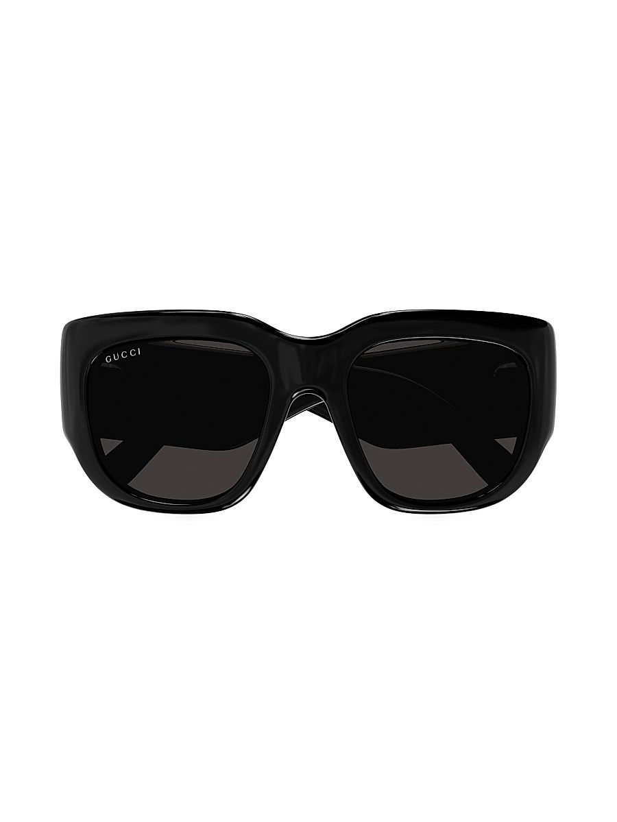 Women's Marmont Monocolor 53MM Squared Sunglasses - Black Dark Grey