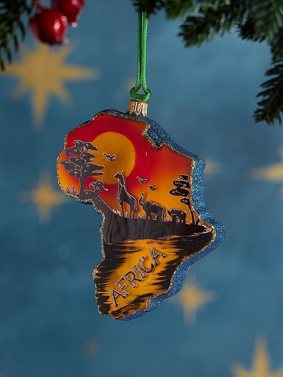 Africa Glass Ornament