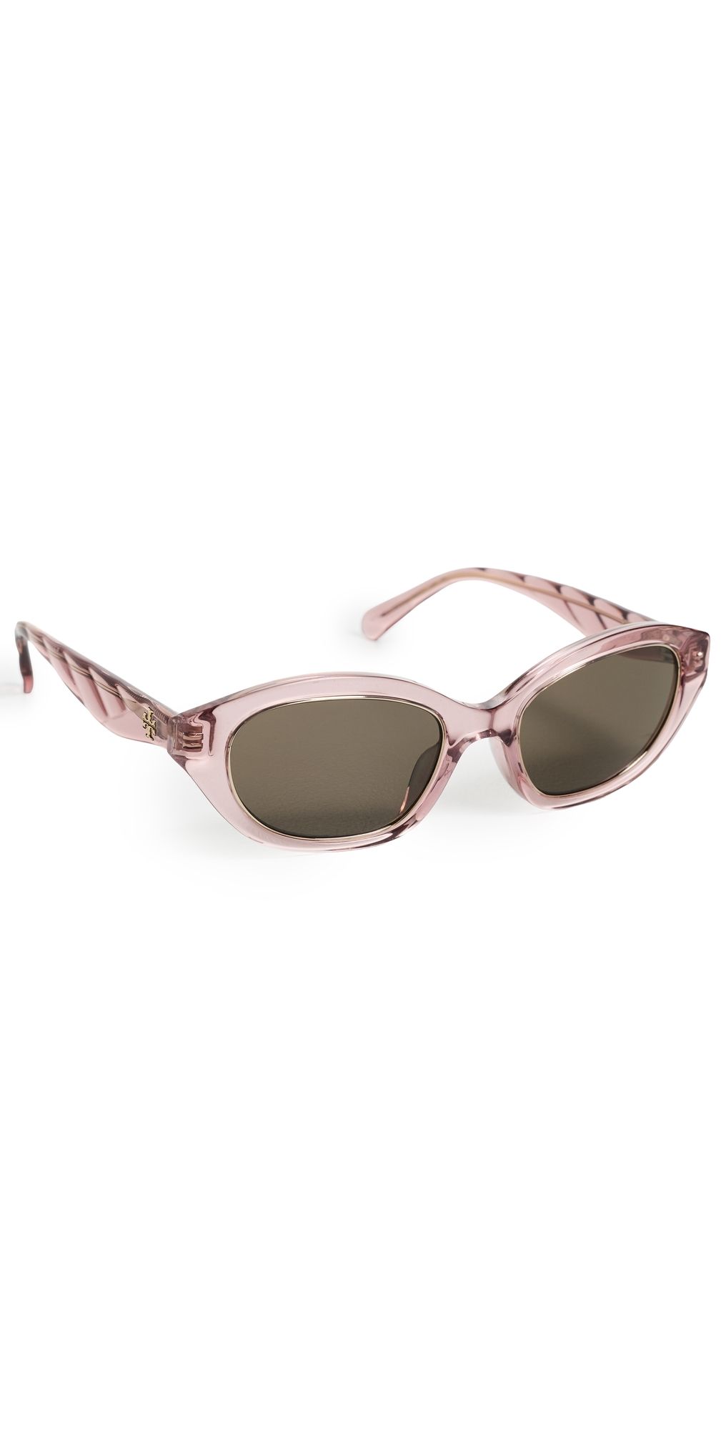 Tory Burch Kira Irregular Sunglasses Transparent Pink One Size