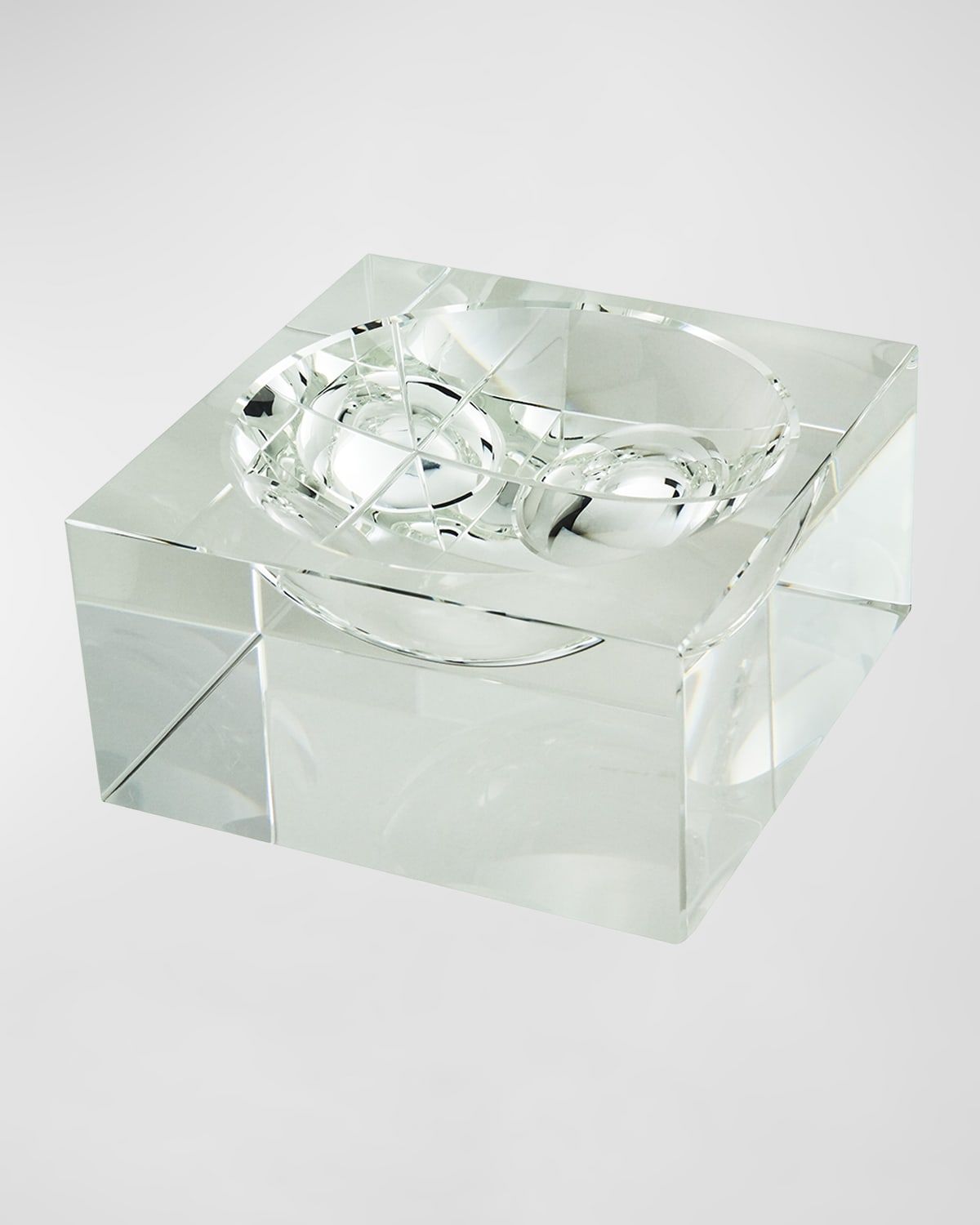 Clear Crystal Square Centerpiece Bowl Large