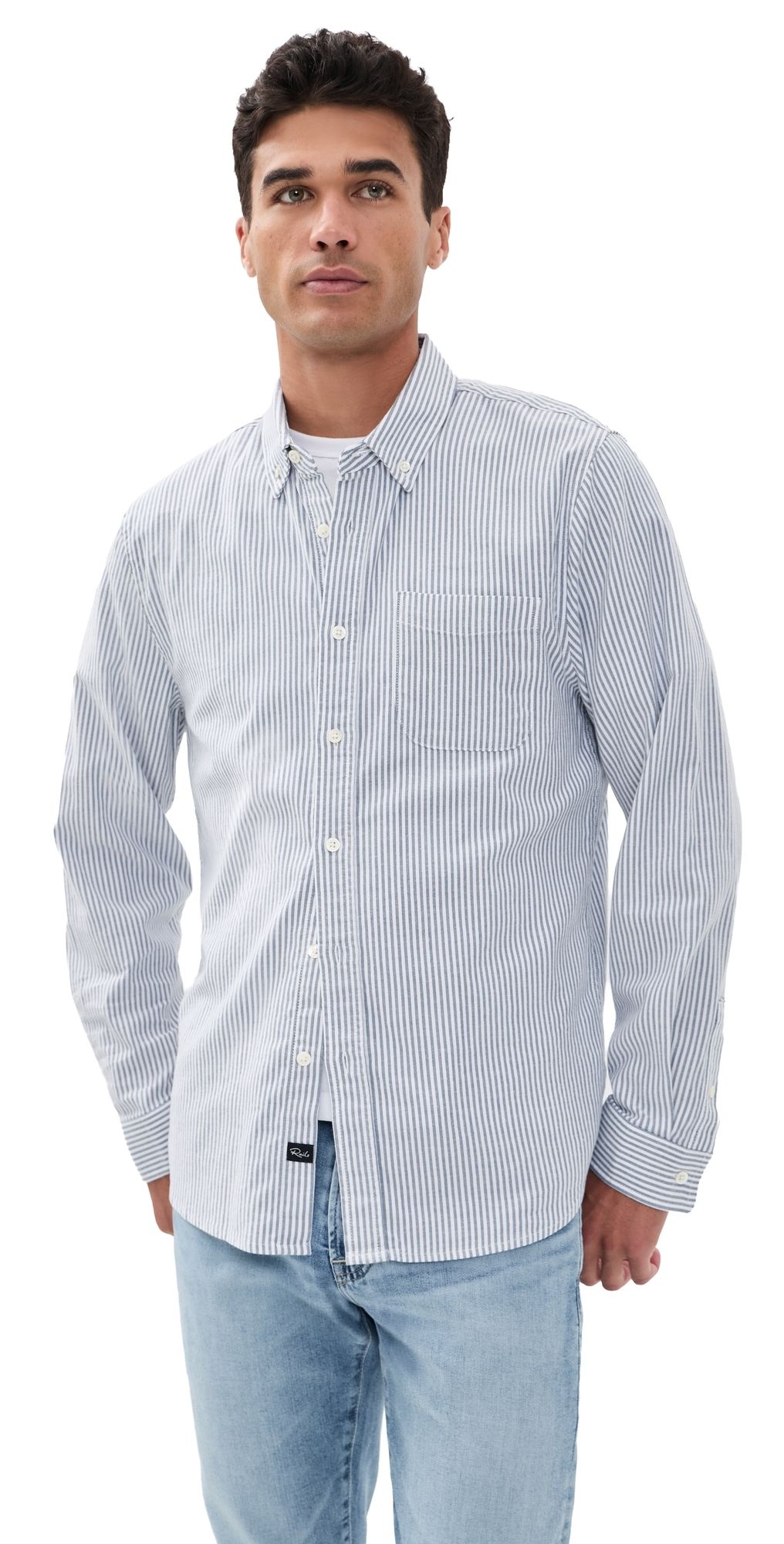 RAILS Vance Shirt Blue White Stripe XXL