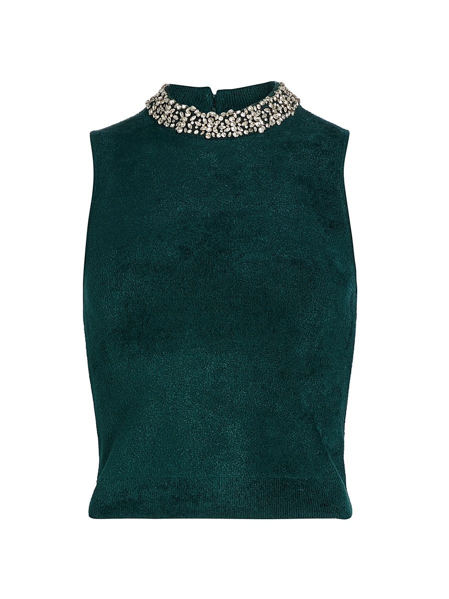 Women's Rema Halterneck Top - Emerald - Size XL