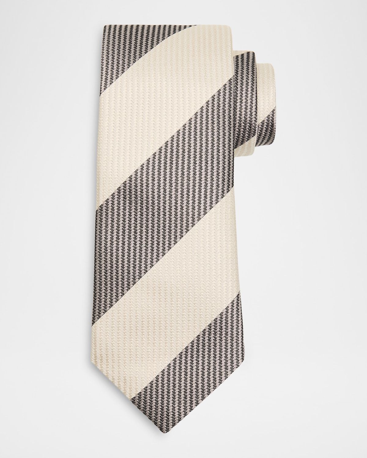 Men & apos;s Diagonal Stripe Silk Tie