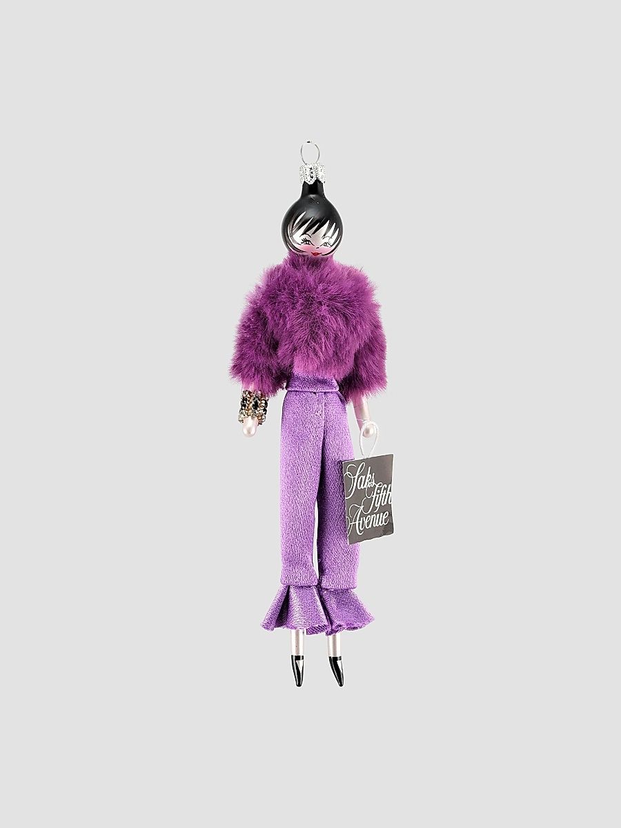 Soffieria De Carlini Lady In A Fur Jacket Ornament