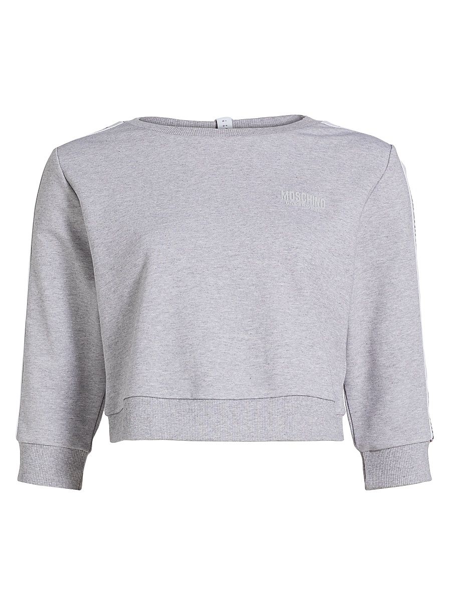 Women's Mos Under Donna-Velmar Crewneck Crop Sweatshirt - Grey - Size XL