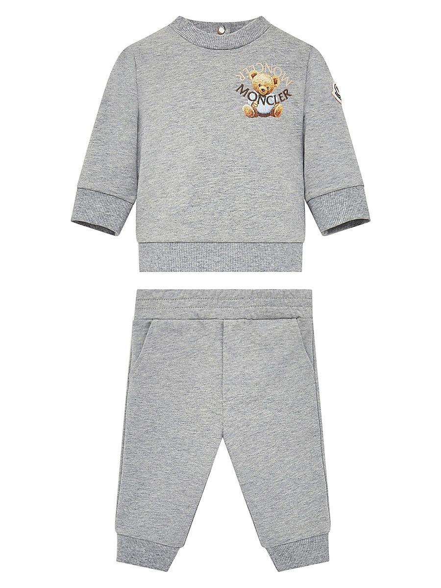Baby Boy's & Little Boy's Sweatsuit Set in Cotton - Gray - Size 2