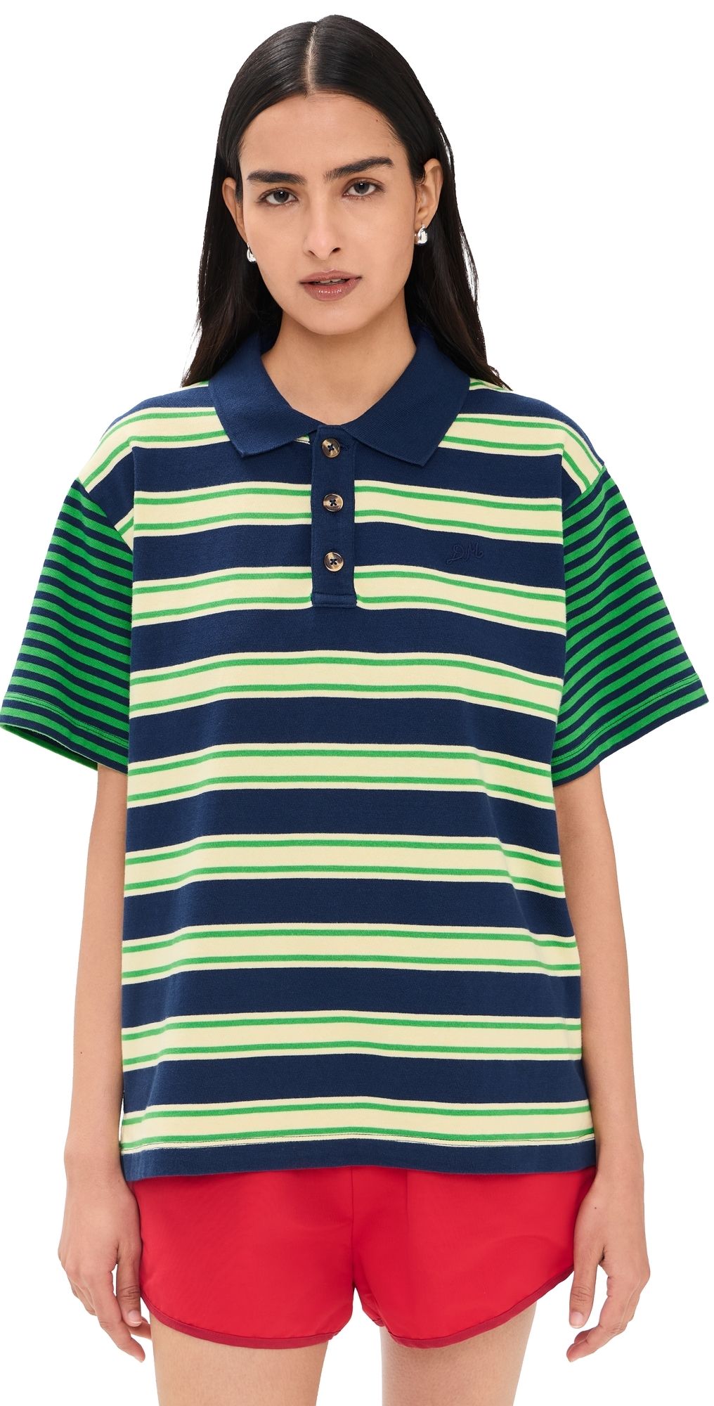 Damson Madder Zia Rugby Mix Stripe Shirt Multi 16