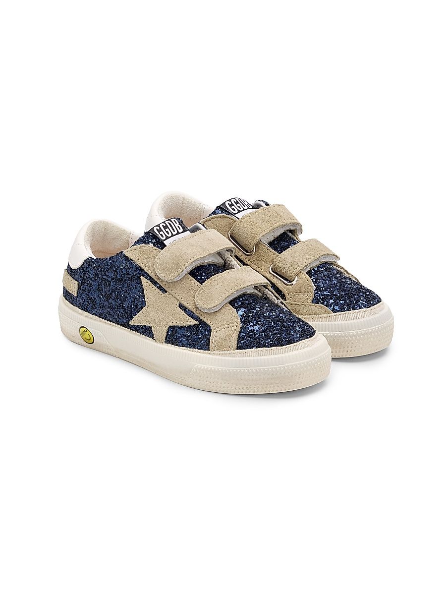 Baby Girl's, Little Girl's & Girl's Old School Glittery Sneakers - Night Blue - Size 10 (Toddler)