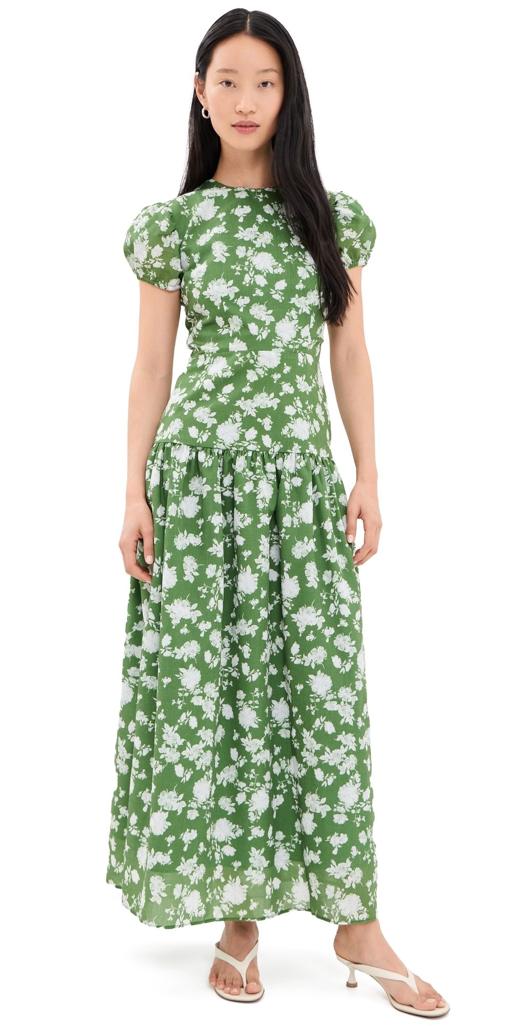 Damaris Bailey Gisella Dress Olive Green Floral XL