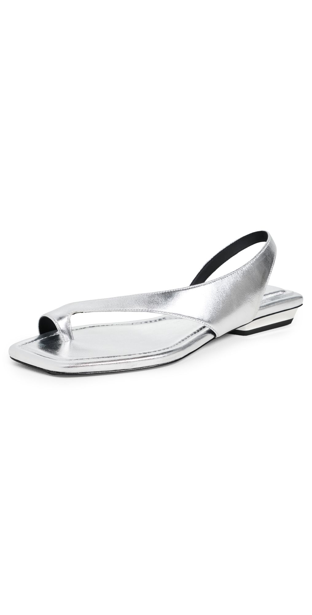 rag & bone Liv Flat Sandals silvr 39.5