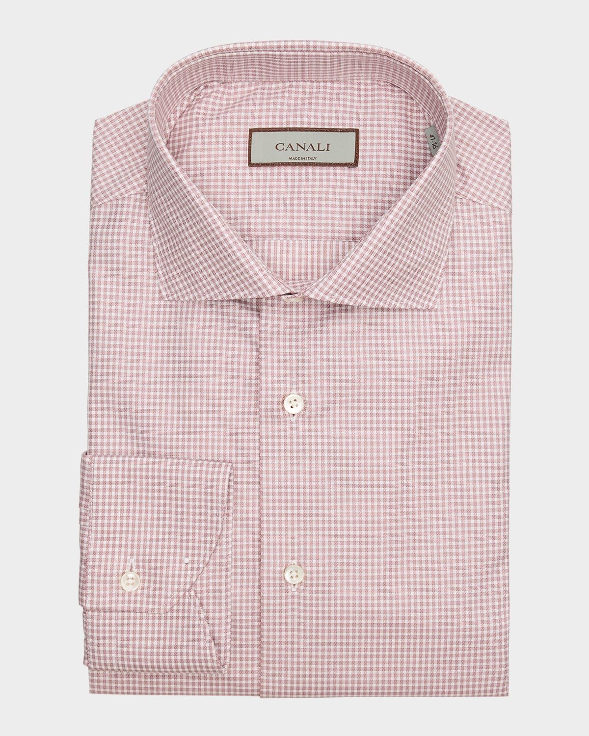Men & apos;s Cotton Micro-Check Dress Shirt