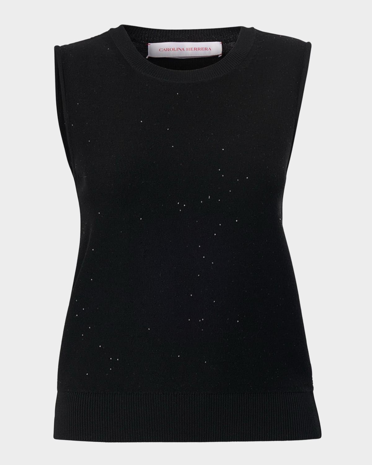 Sequined Wool-Blended Tank Top