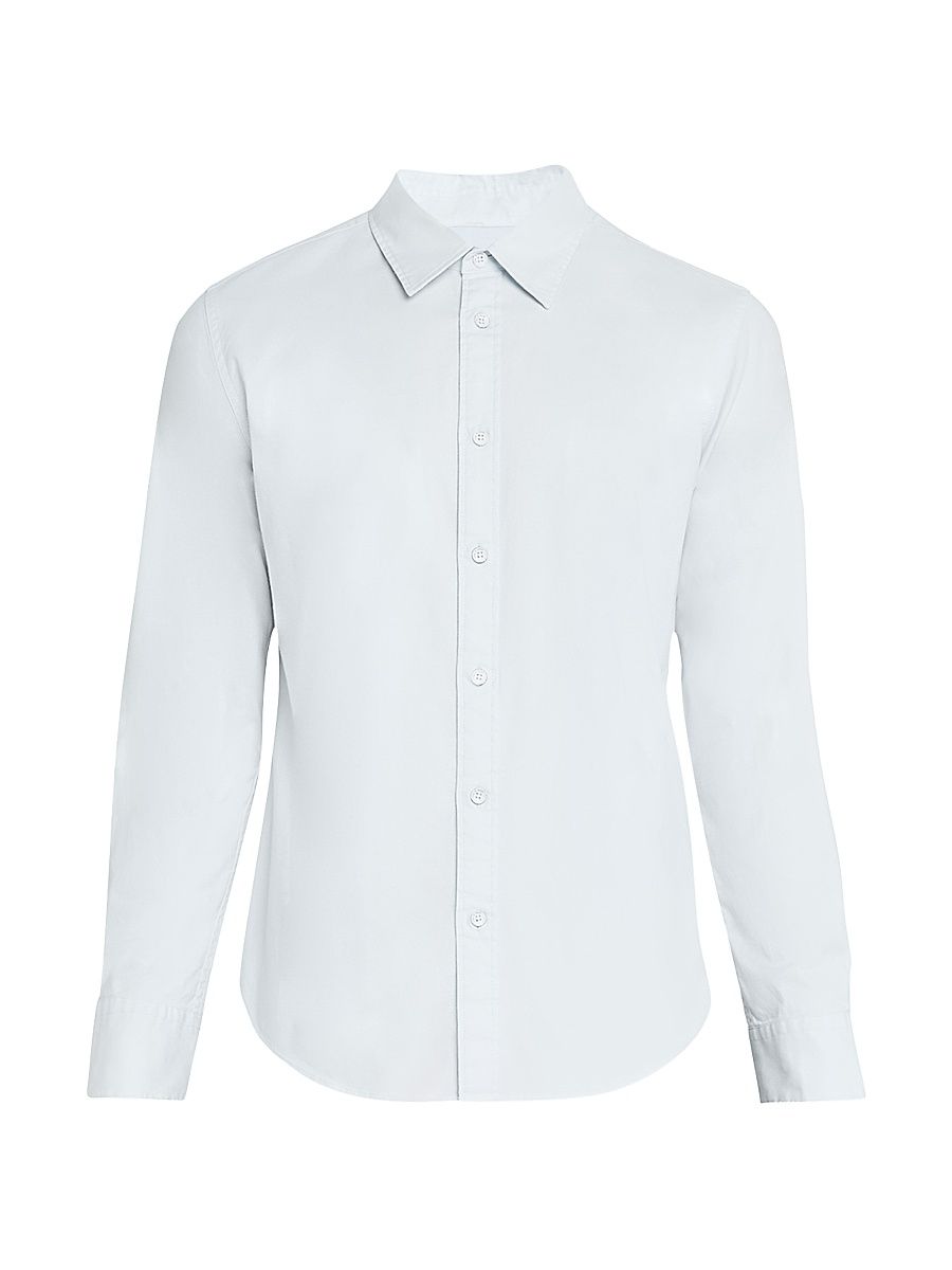 Men's Tomlin Stretch-Cotton Dobby Shirt - Medium Blue - Size Large