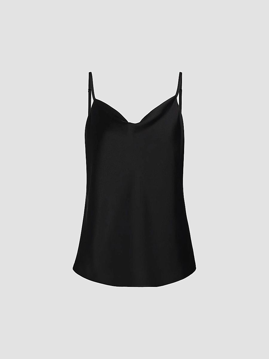 Elie Tahari Women's Katrina Satin Camisole - Noir - Size Large