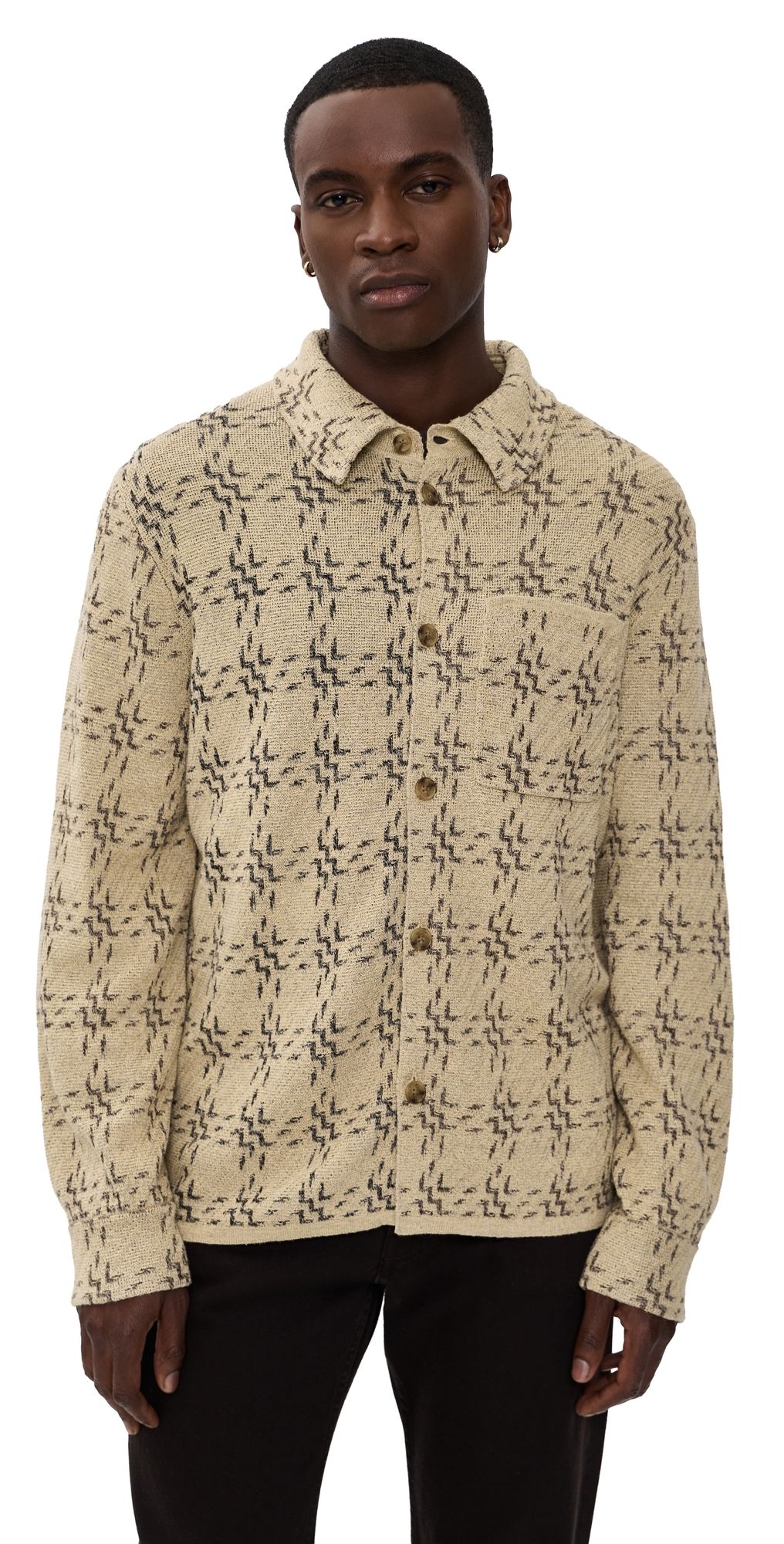 Guest in Residence Plaid Work Shirt Sandstone Combo S