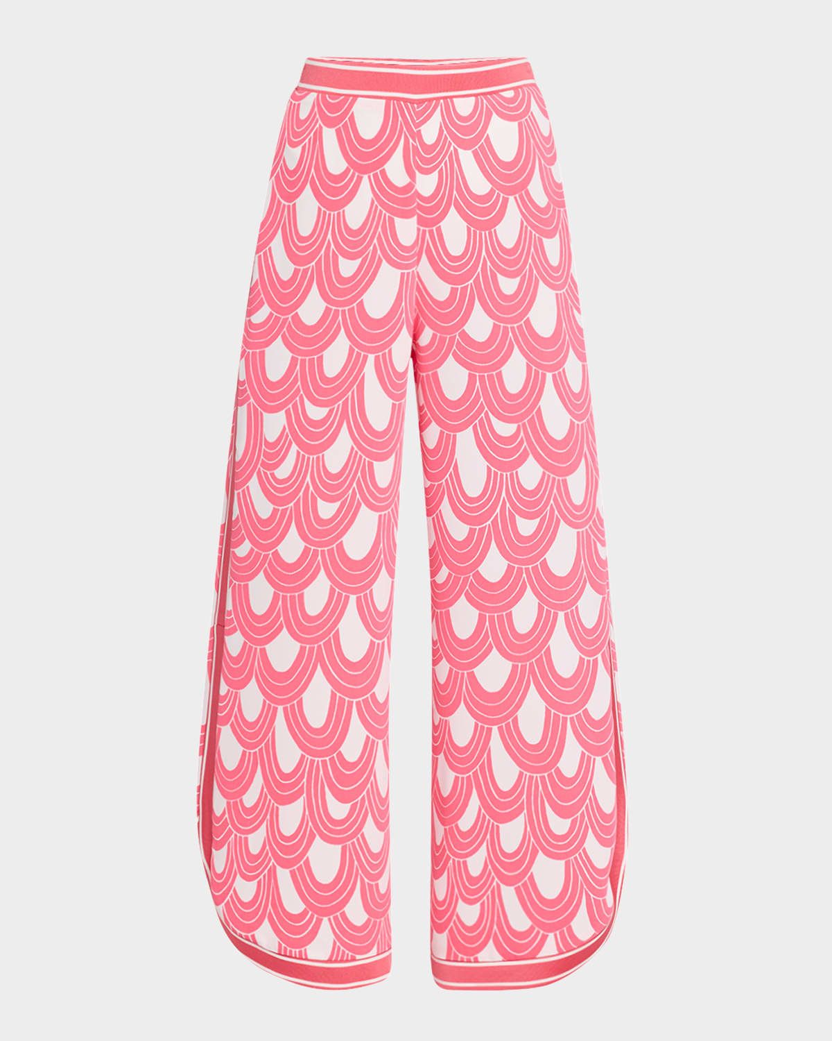 Overhead Cropped Scallop-Print Pants
