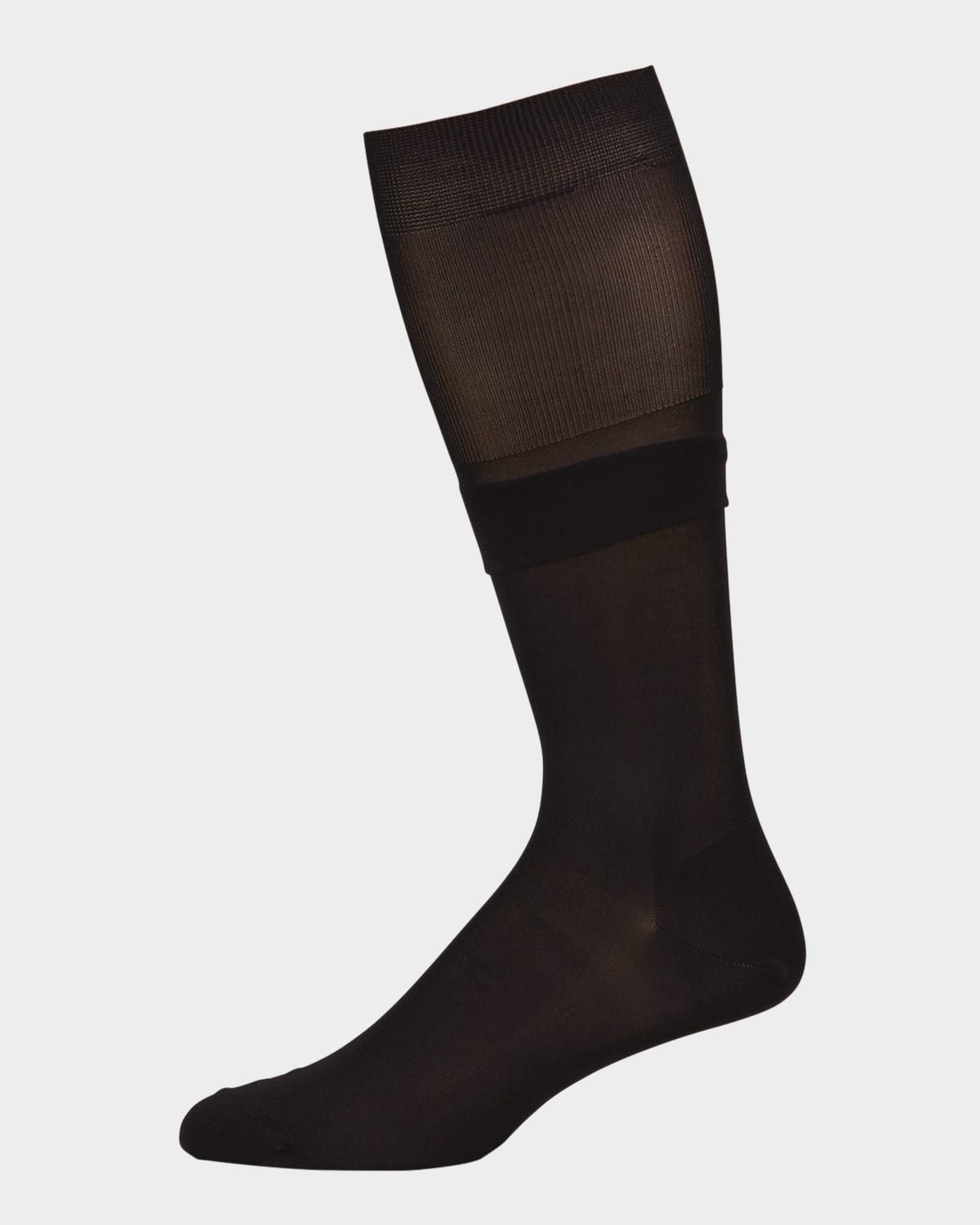 Men & apos;s Over-Calf Silk Dress Socks